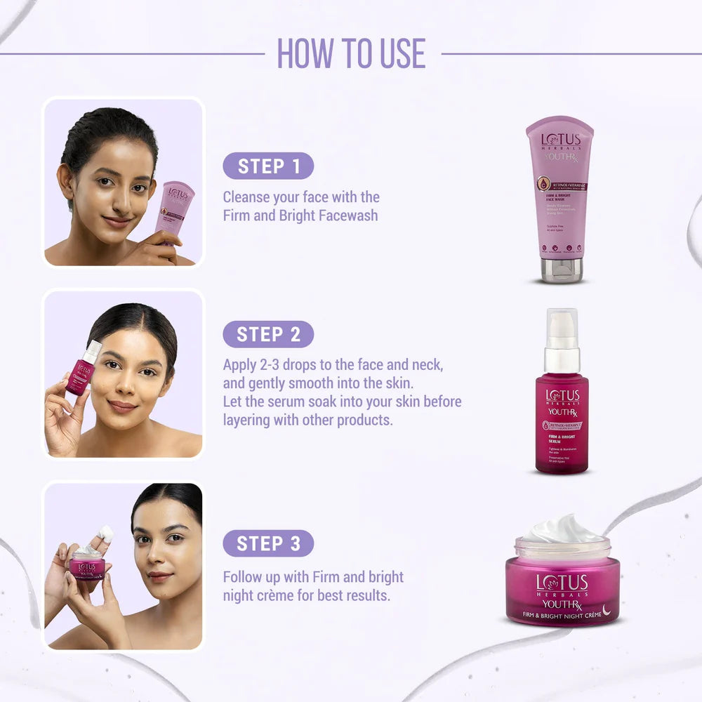 Lotus Herbals Cosmetics YouthRx Firm & Bright Face Serum 30ml