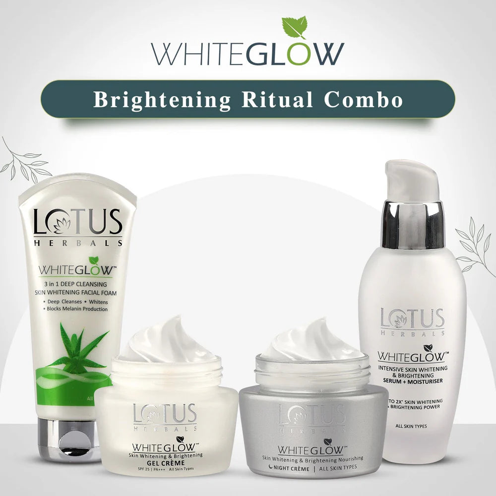 Lotus Herbals Cosmetics WhiteGlow Brightening Ritual Combo