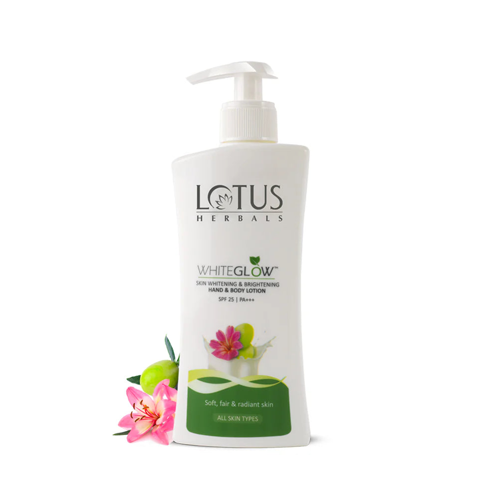 Lotus Herbals Cosmetics WhiteGlow Skin Brightening Hand & Body Lotion SPF 25 PA+++