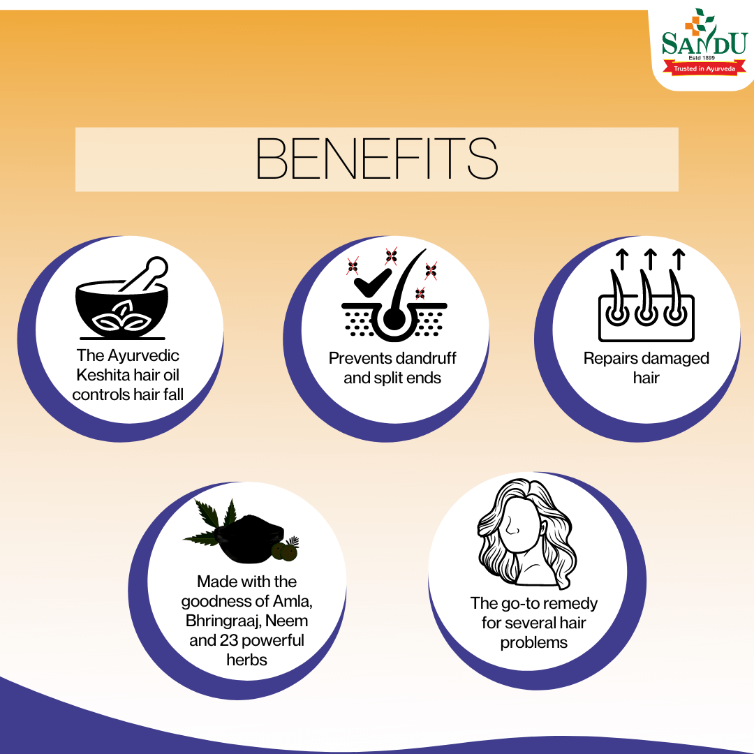 Sandu Ayurvedic Keshita Hair Oil 100ml