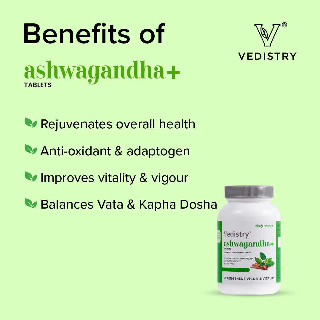 Vedistry Ayurvedic Ashwagandha + 60 Tablets