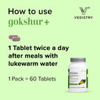 Vedistry Ayurvedic Gokshur+ 60 Tablets