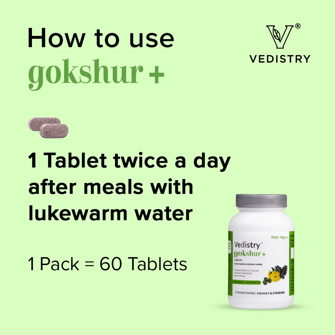 Vedistry Ayurvedic Gokshur+ 60 Tablets