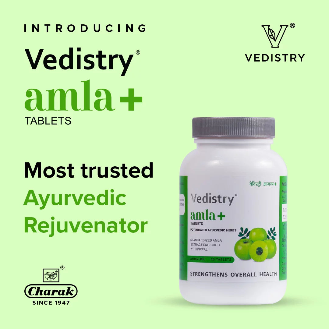 Vedistry Ayurvedic Amla+ Strengthens Overall Health 60 Tablets