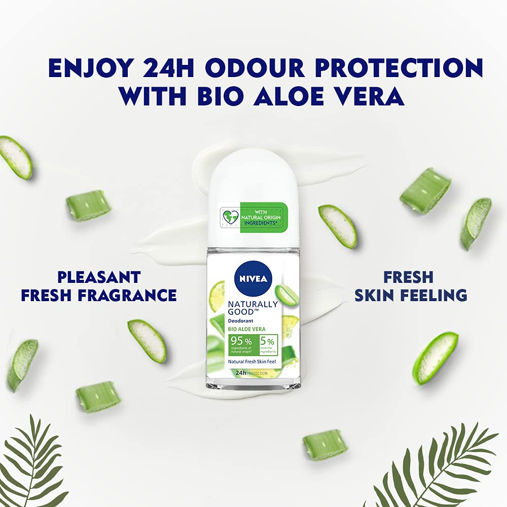 Nivea Bio Aloe Vera & Bio Green Tea Deodorant Roll On For Women
