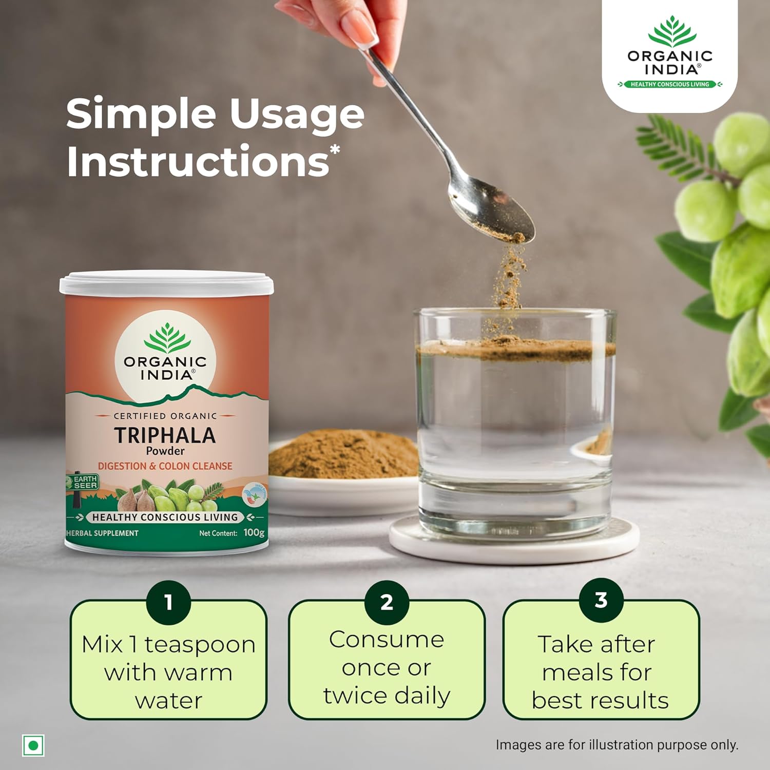 Organic India Triphala Capsule & Powder