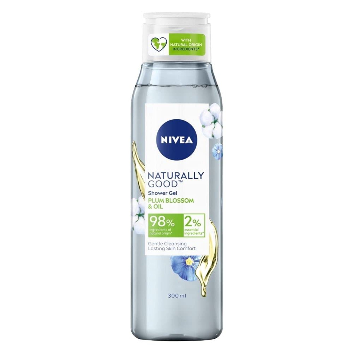 Nivea Naturally Good Plum Blossom Oil Body Shower Gel