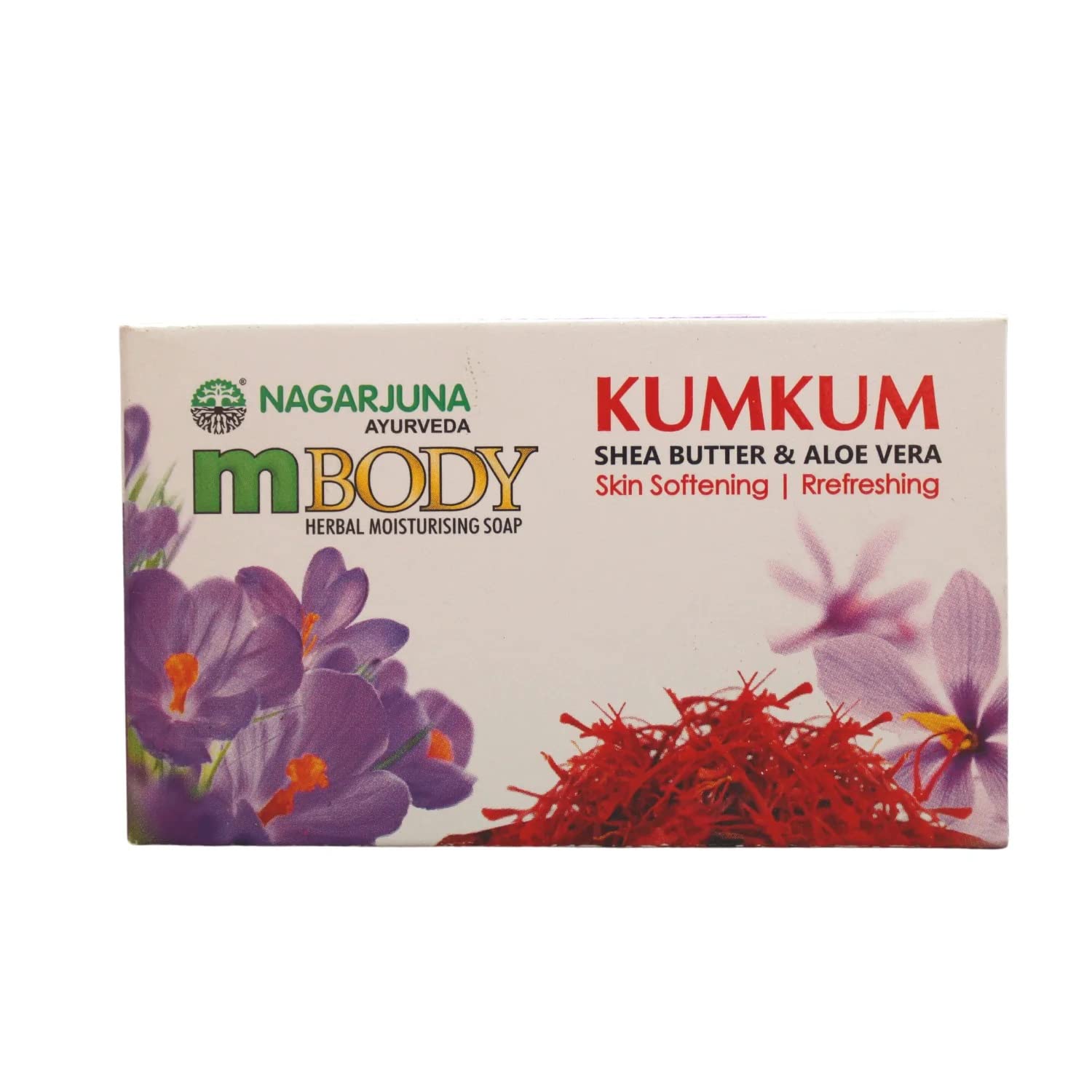 2 X Nagarjuna Ayurvedic Mbody Soap Kumkum 75Gm