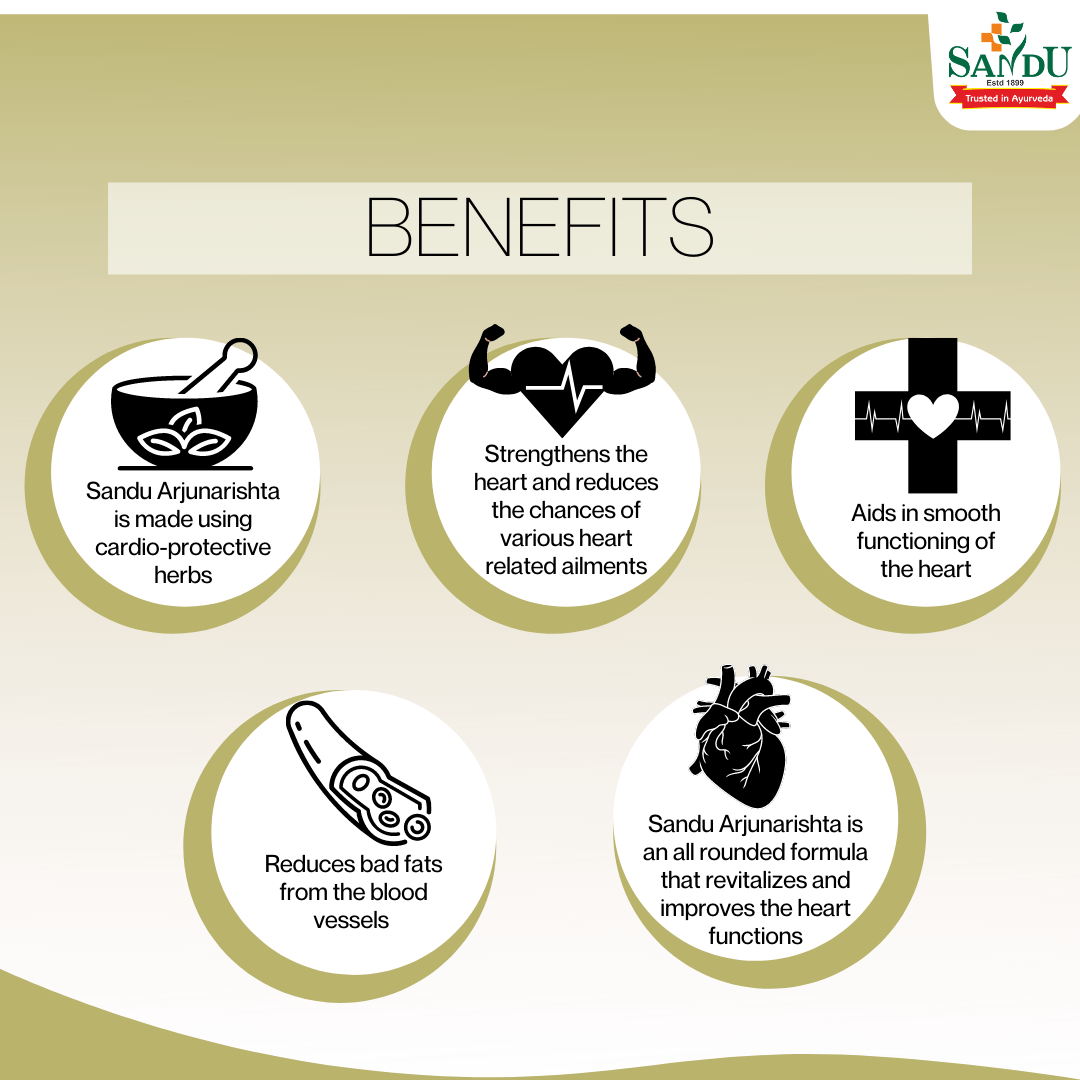 Sandu Ayurvedic Arjunarishta Liquid