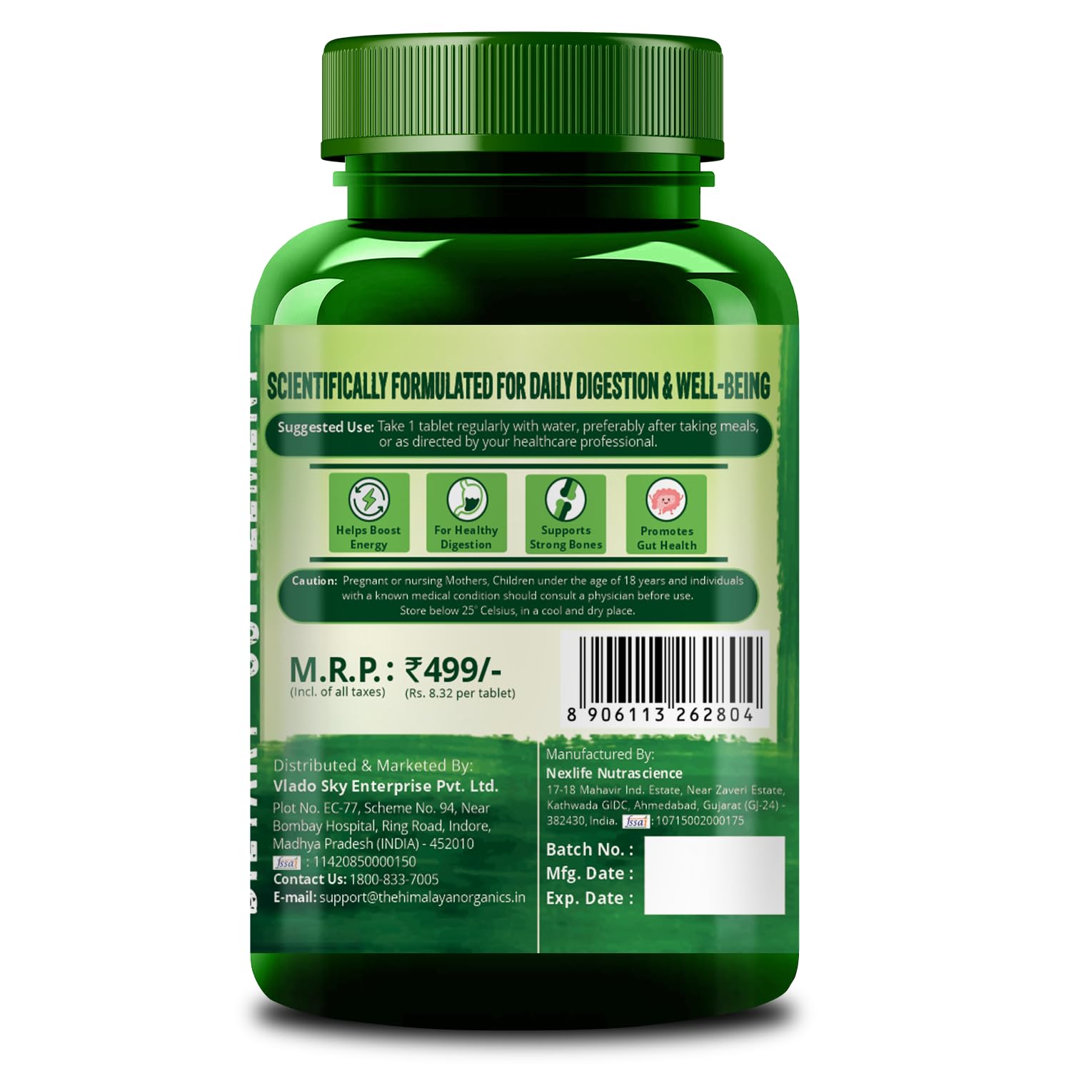 Himalayan Organics Multivitamin With Probiotics 45 Ingredients 60 Tablets