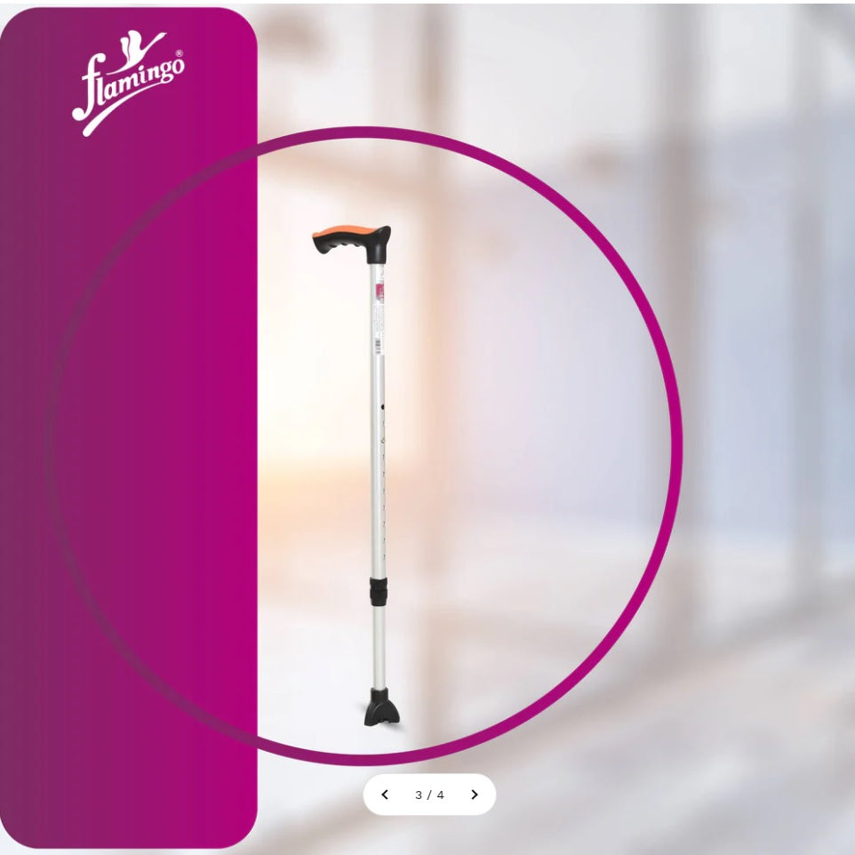 Flamingo Health Orthopaedic Walking stick with Trileg bottom Universal Code 2109 Pack Of One