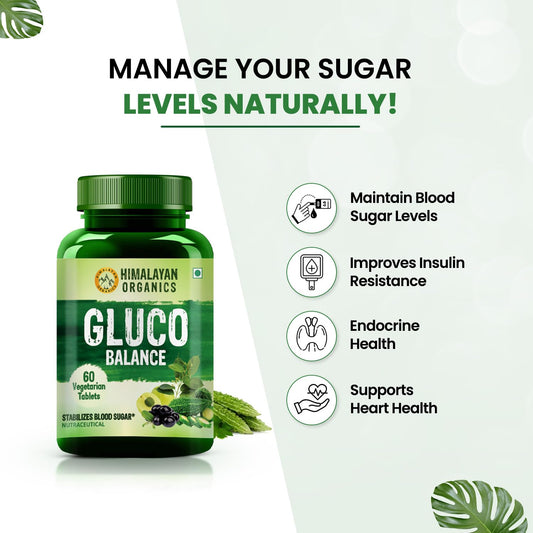 Himalayan Organics Plant Based Gluco Balance Vegetarian 60 Tablets