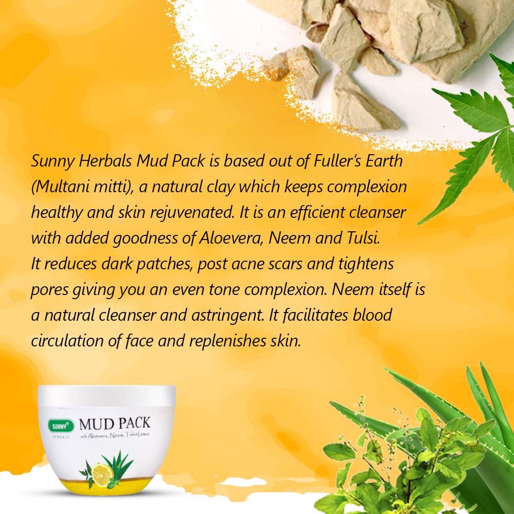 Bakson's Sunny Herbals Mud Skin Care Pack 150gm