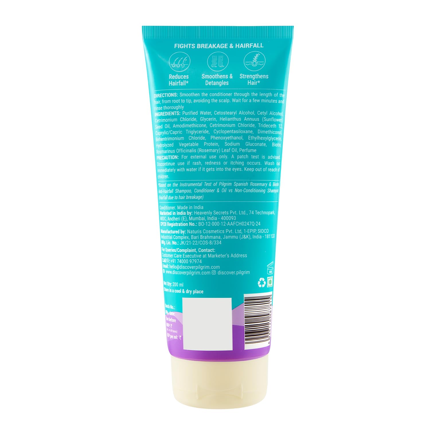 Pilgrim Cosmetics Spanish Rosemary & Biotin Anti Hair fall Conditioner 200ml