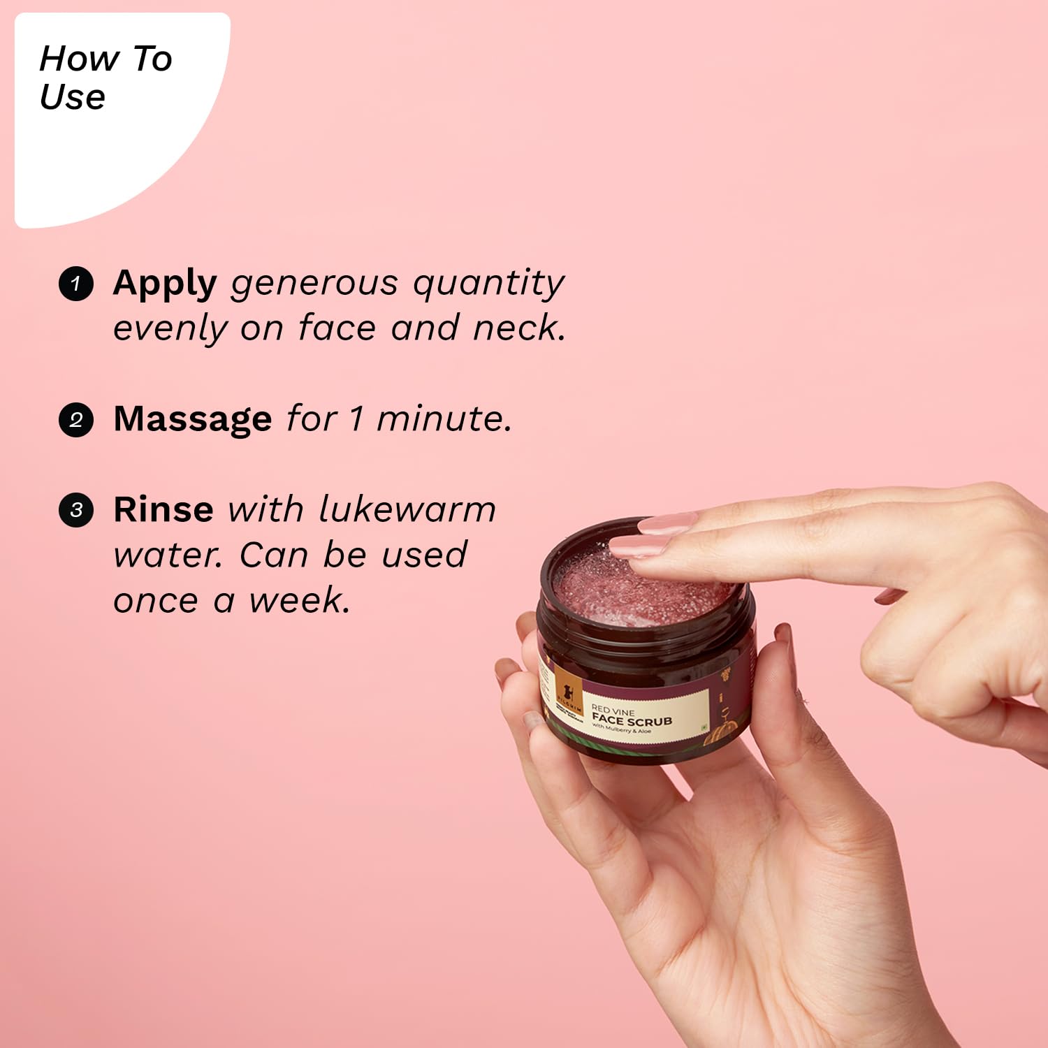 Pilgrim Cosmetics Red Vine Face Scrub with Mulberry & Aloe 50g