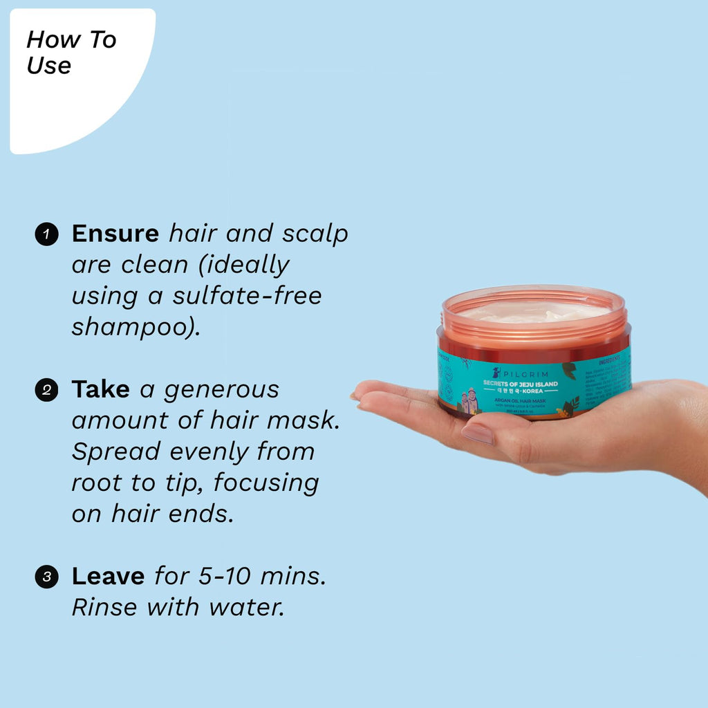 Pilgrim Cosmetics Argan Oil Hair Mask with White Lotus & Camellia 200ml