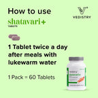 Vedistry Ayurvedic Shatavari+ 60 Tablets