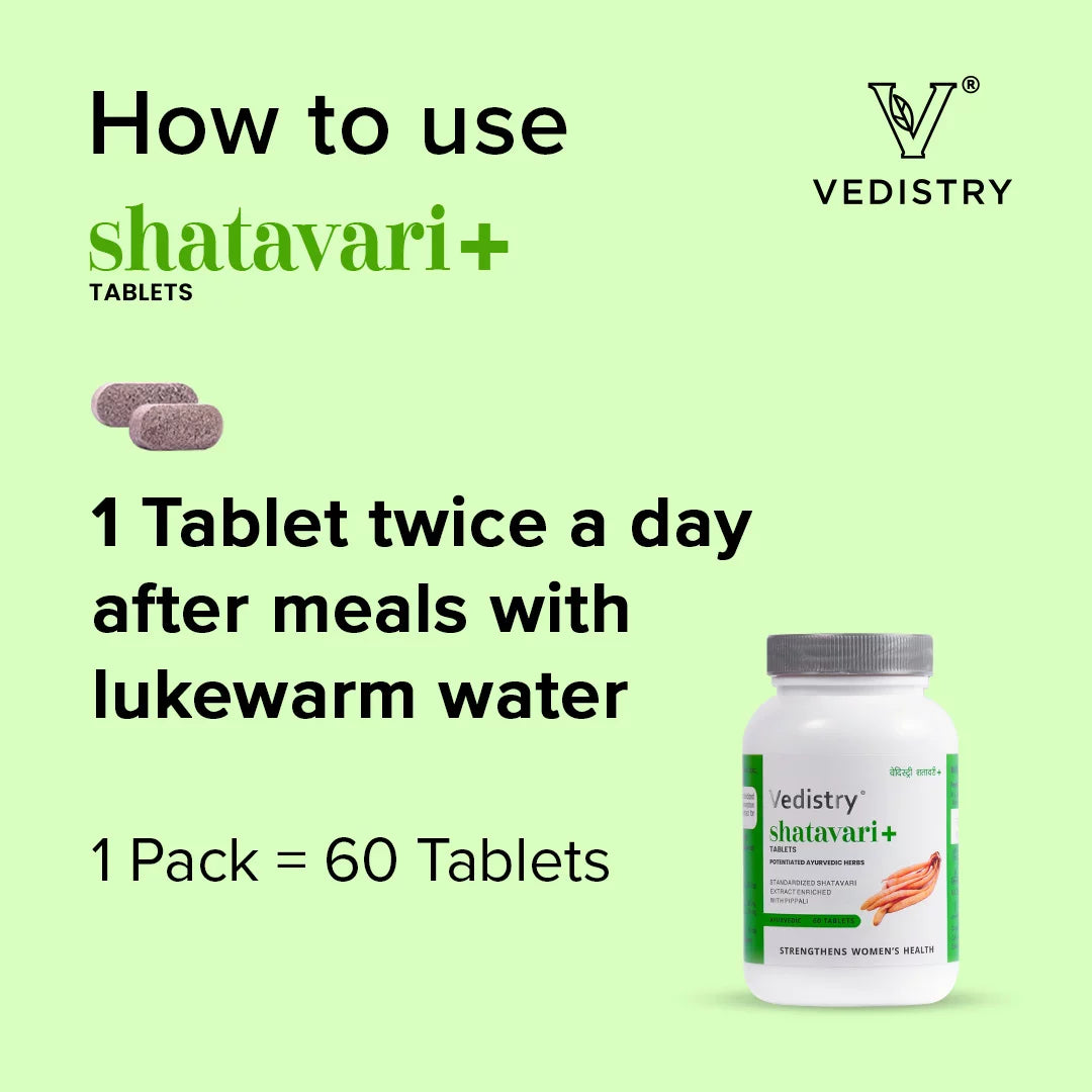 Vedistry Ayurvedic Shatavari+ 60 Tablets