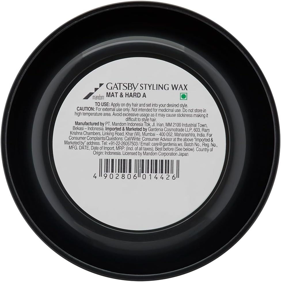 Gatsby Hair Styling Wax Matt & Hard 75g Grey by Gatsby