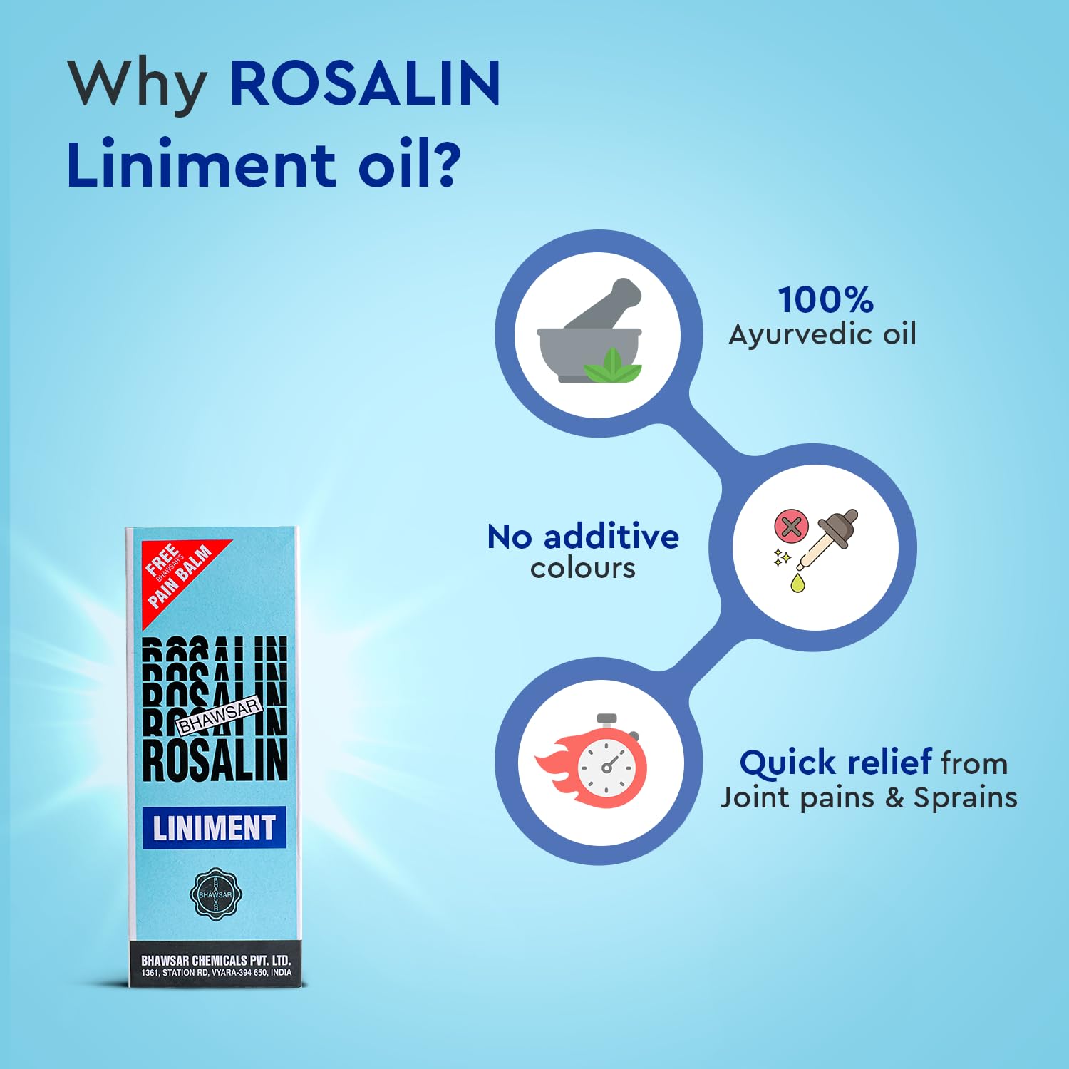 Bhawsar Ayurvedic Rosalin  Liniment Oil