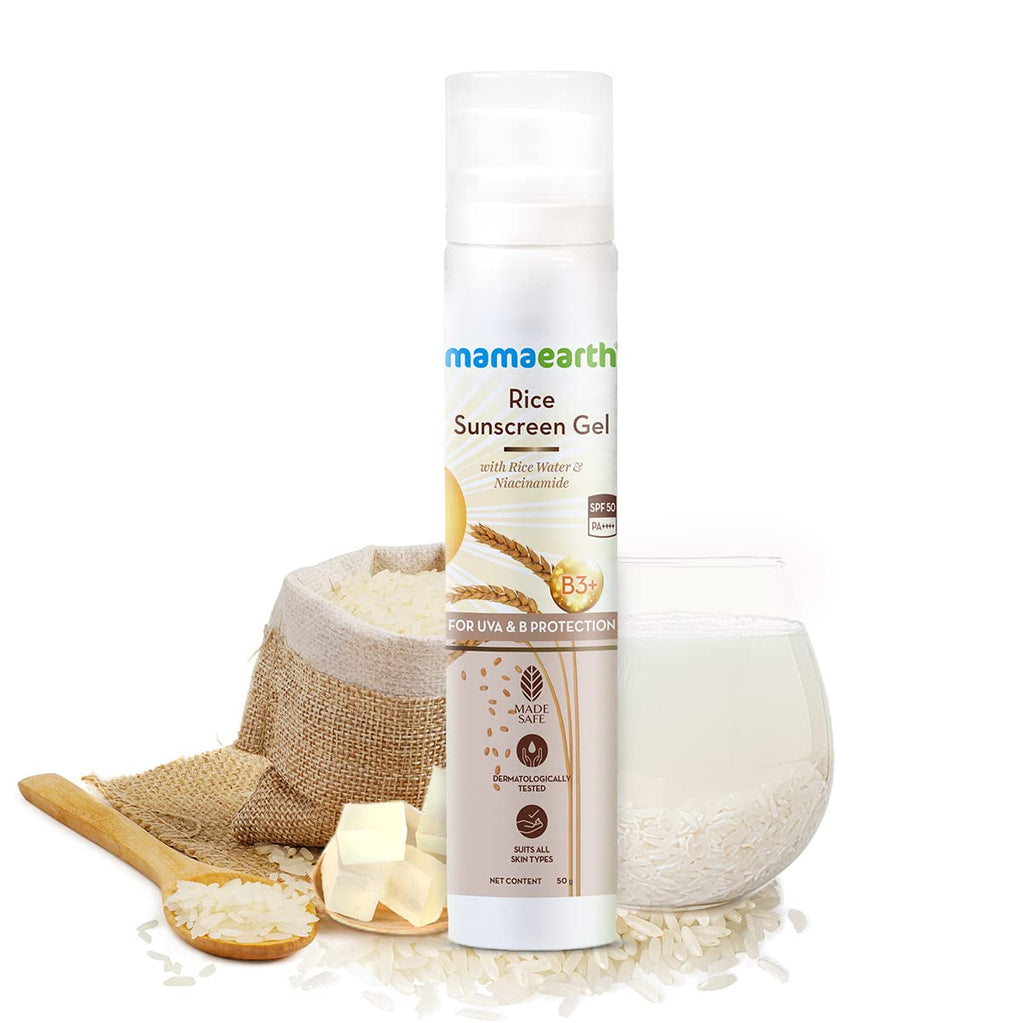 Mamaearth Rice Sunscreen Gel 50g