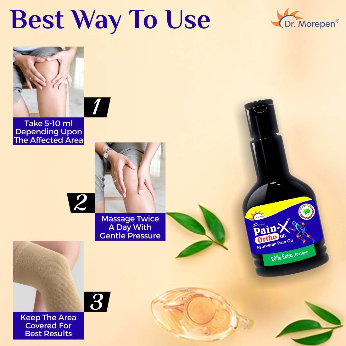 Dr Morepen Pain X Ortho Ayurvedic Pain Oil 60 ML