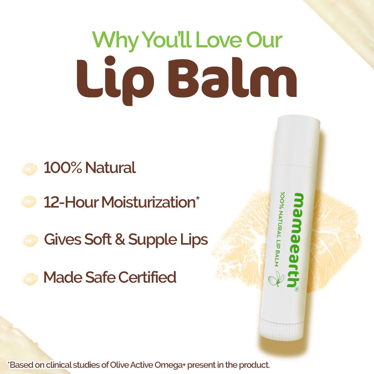 Mamaearth Nourishing 100% Natural Lip Balm 4g