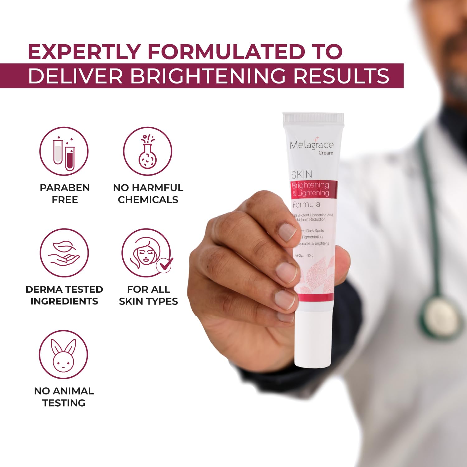 Leeford Melagrace Skin Brightening & Lightening Cream 15g