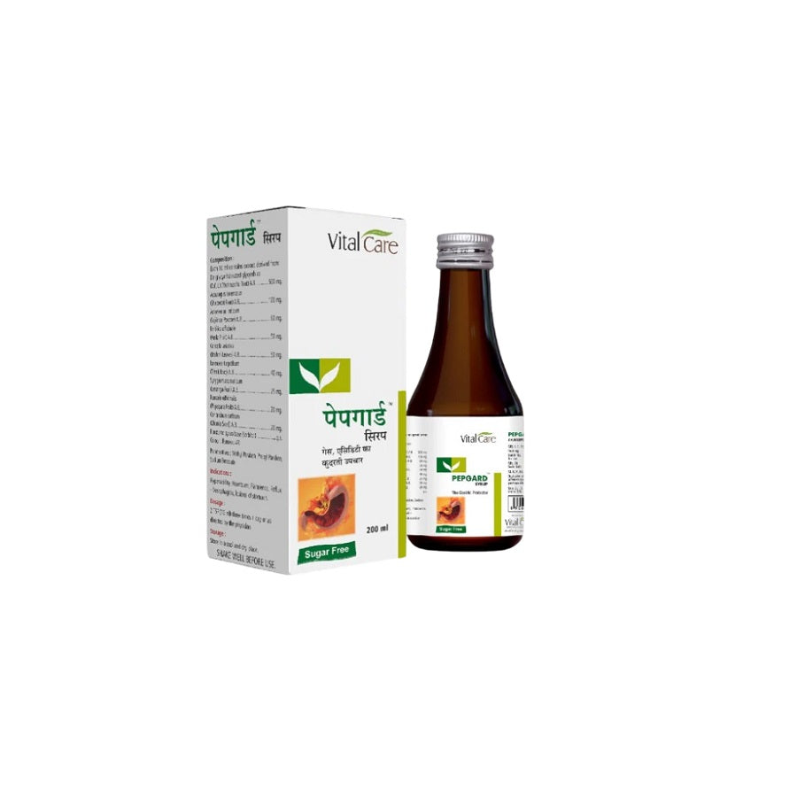 Vital Care Ayurvedic Pepgard Syrup Sugar Free Syrup & Tablets