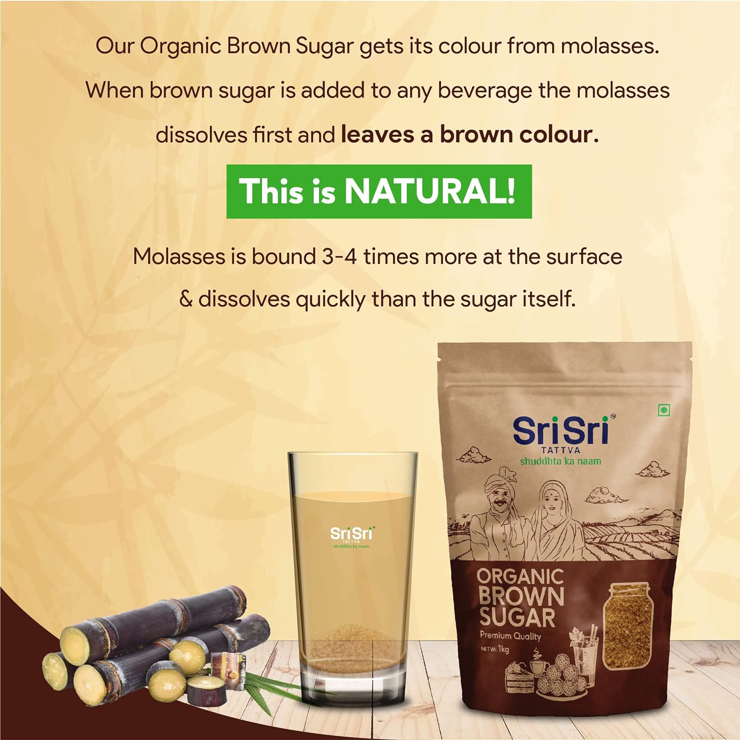 Sri Sri Tattva Organic Brown Sugar 1kg