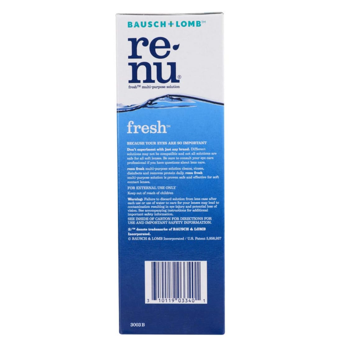 Bausch & Lomb Renu Fresh Multi-Purpose Contact Lens Solution Liquid