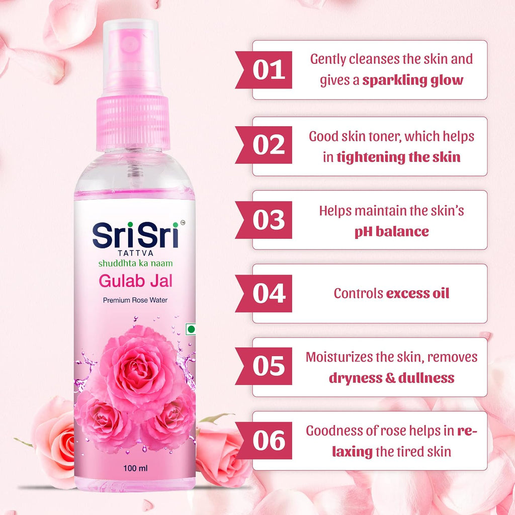 Sri Sri Tattva Gulab Jal Premium Rose Water Spray 100ml