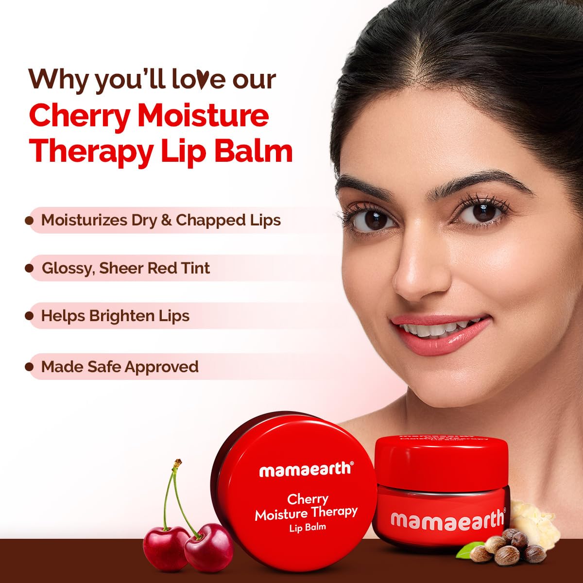 Mamaearth Cherry Moisture Therapy Lip Balm 15g