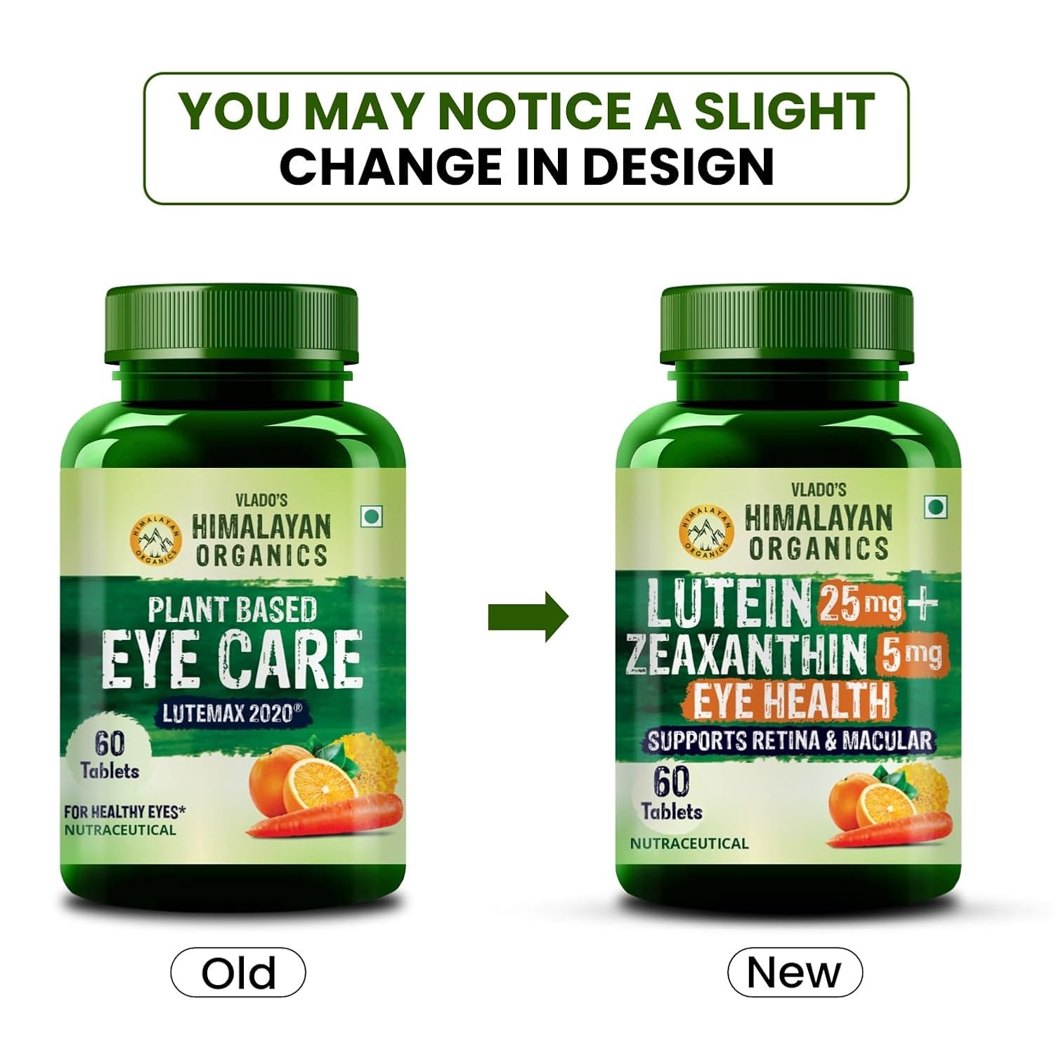 Himalayan Organics Plant Based Eye Care Lutemax 2020 Vegetarian 60 Tablets