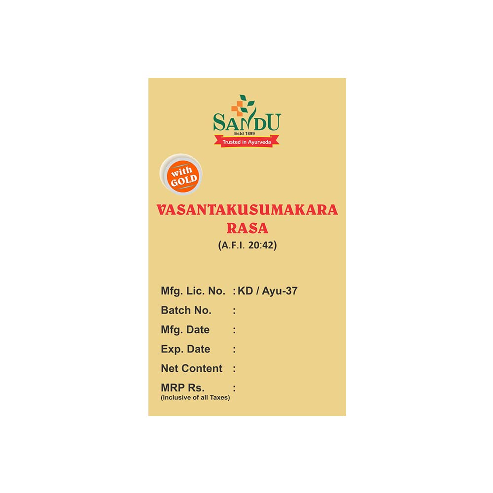Sandu Ayurvedic Vasant Kusumakar Ras Tablets