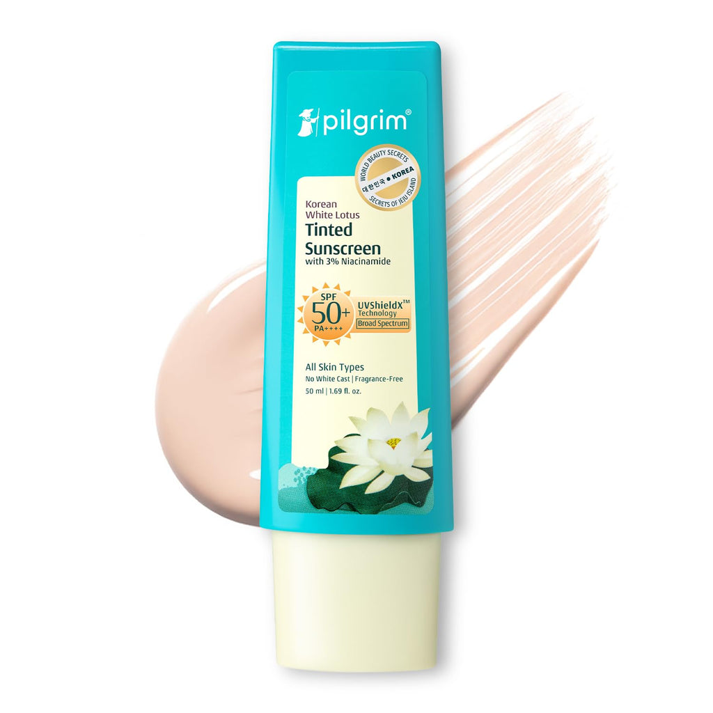 Pilgrim Cosmetics Korean White Lotus Tinted Sunscreen SPF 50+ PA++++ 50ml