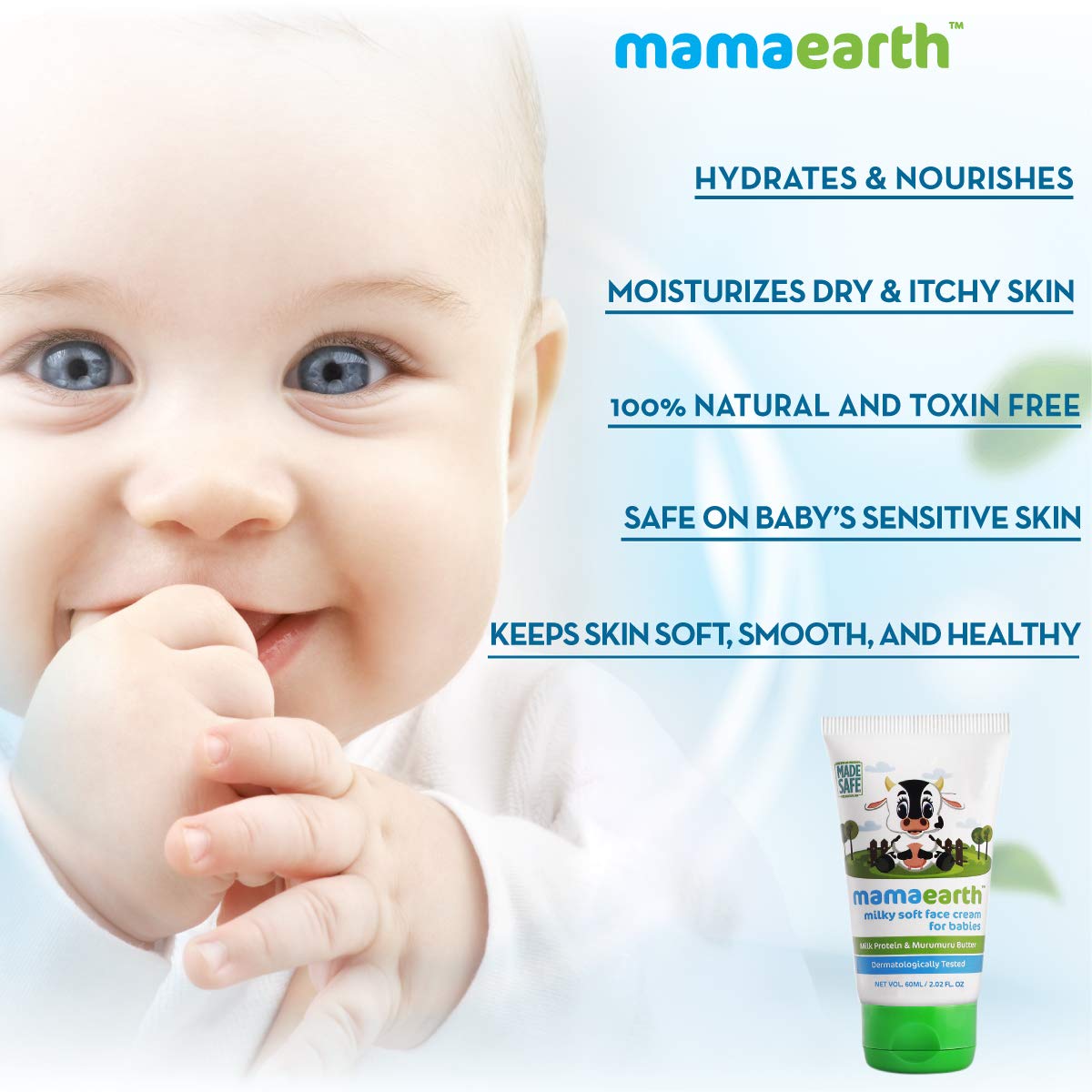 Mamaearth Milky Soft Face Cream for Babies 60ml