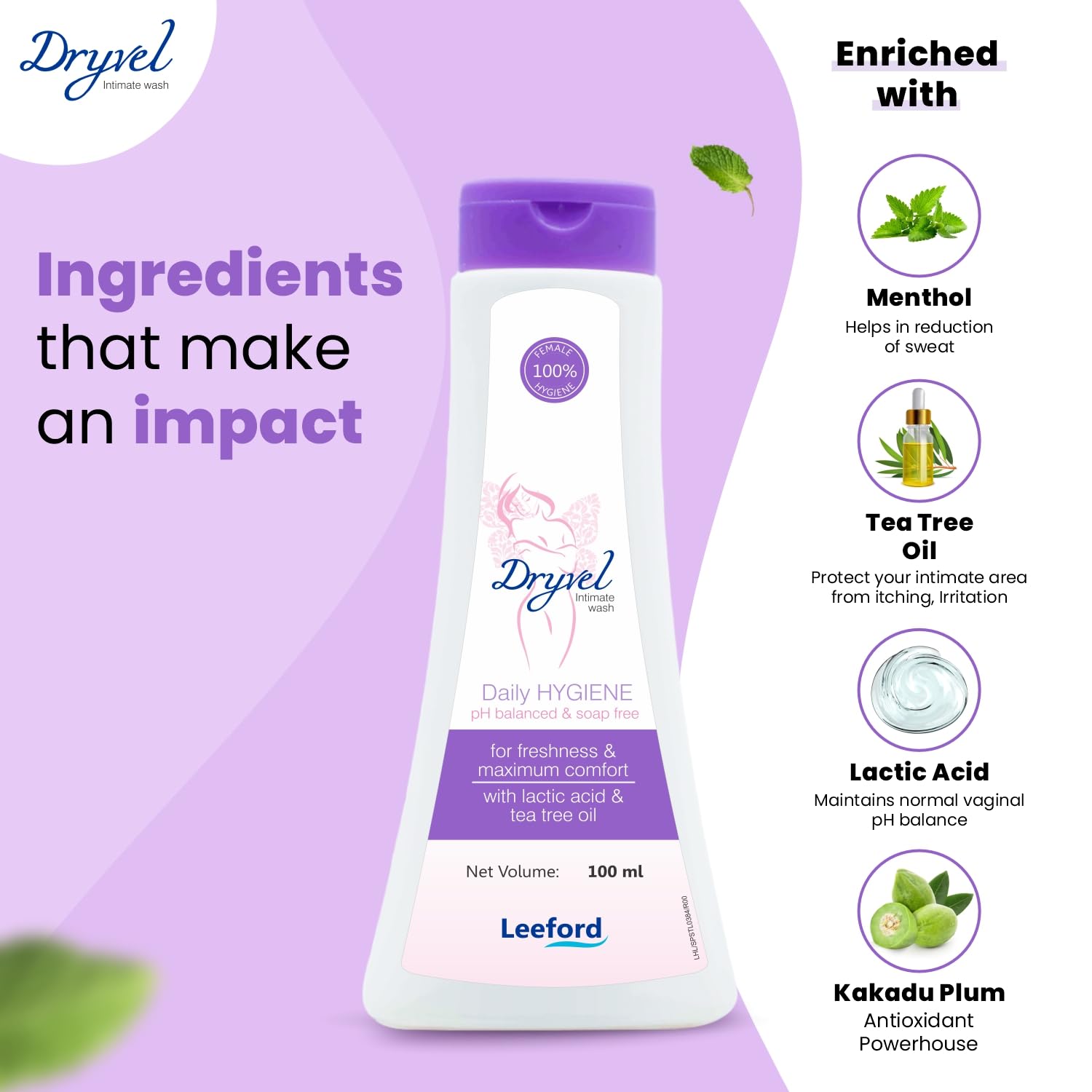 Leeford Dryvel Daily Hygiene Intimate Wash For Women