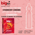 Leeford Bigfun Strawberry Flavoured Condom 10 Piece