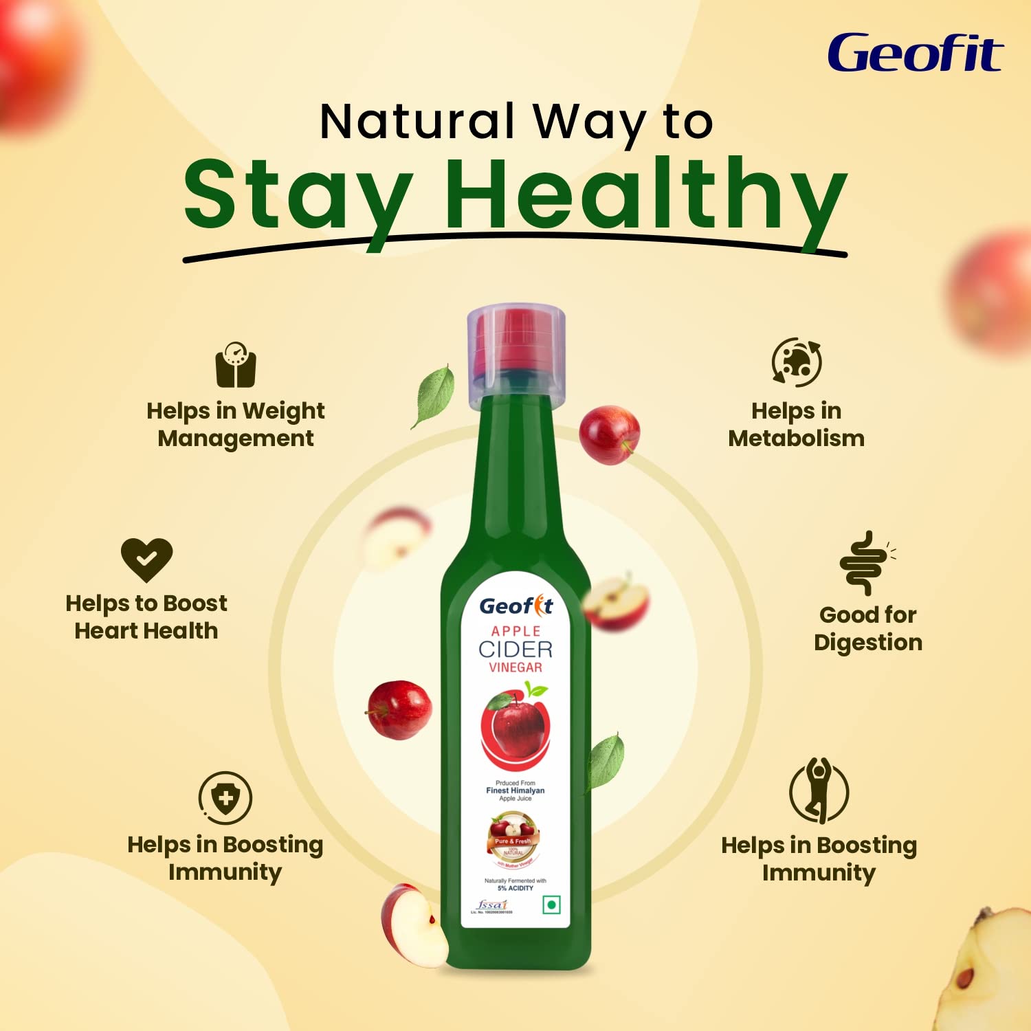 Leeford Geofit Organic Apple Cider Vinegar Juice 500ml