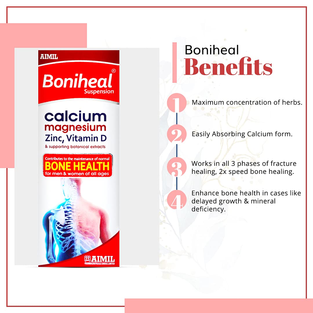 Aimil Ayurvedic Boniheal Suspension Syrup & Tablets