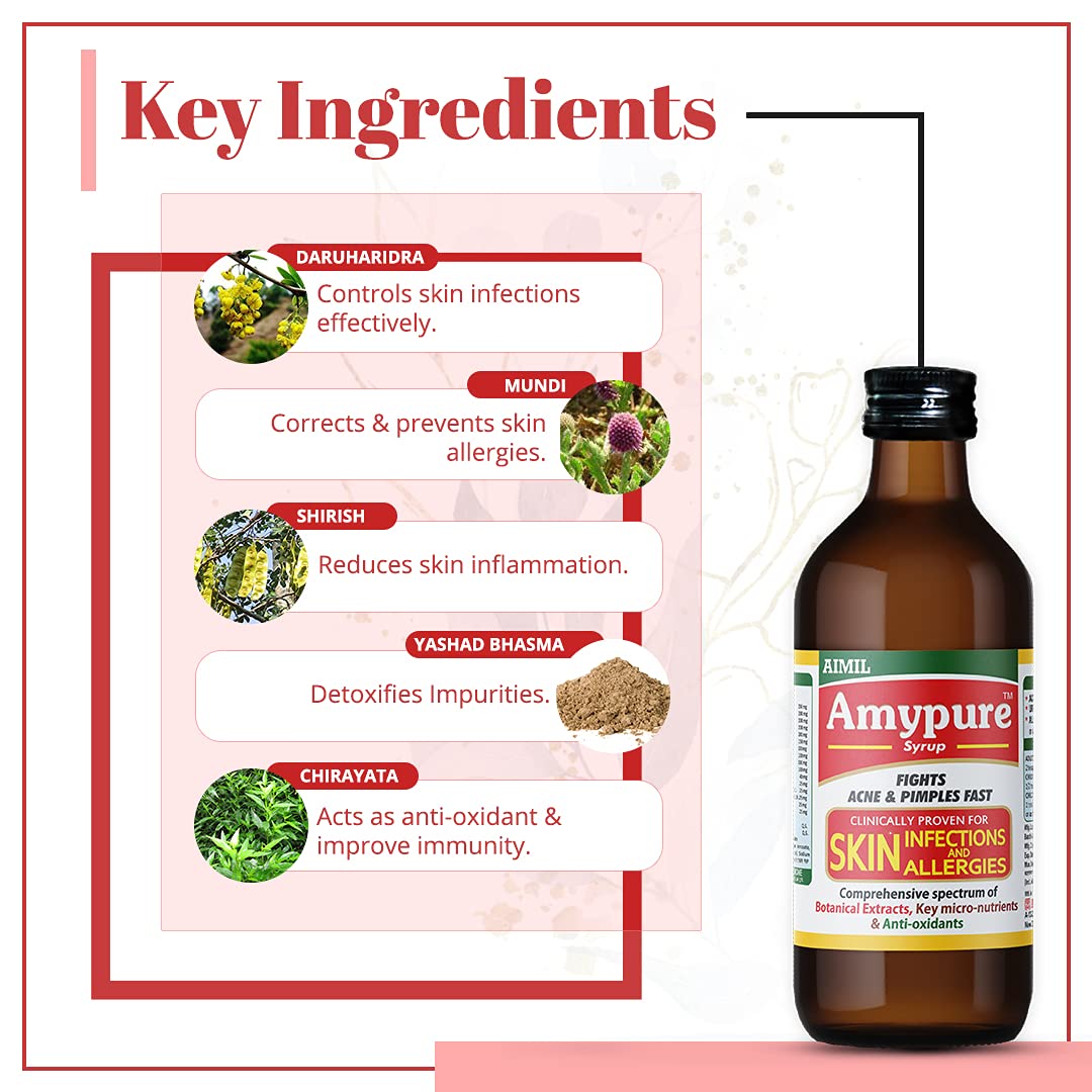 Aimil Ayurvedic Amypure Blood Purifier Tablets & Syrup