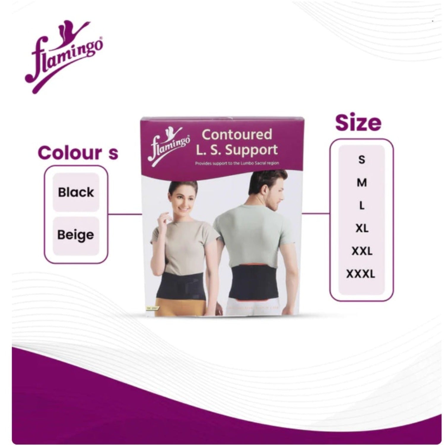 Flamingo Health Orthopaedic Contoured L S Support Unisex Code 2007