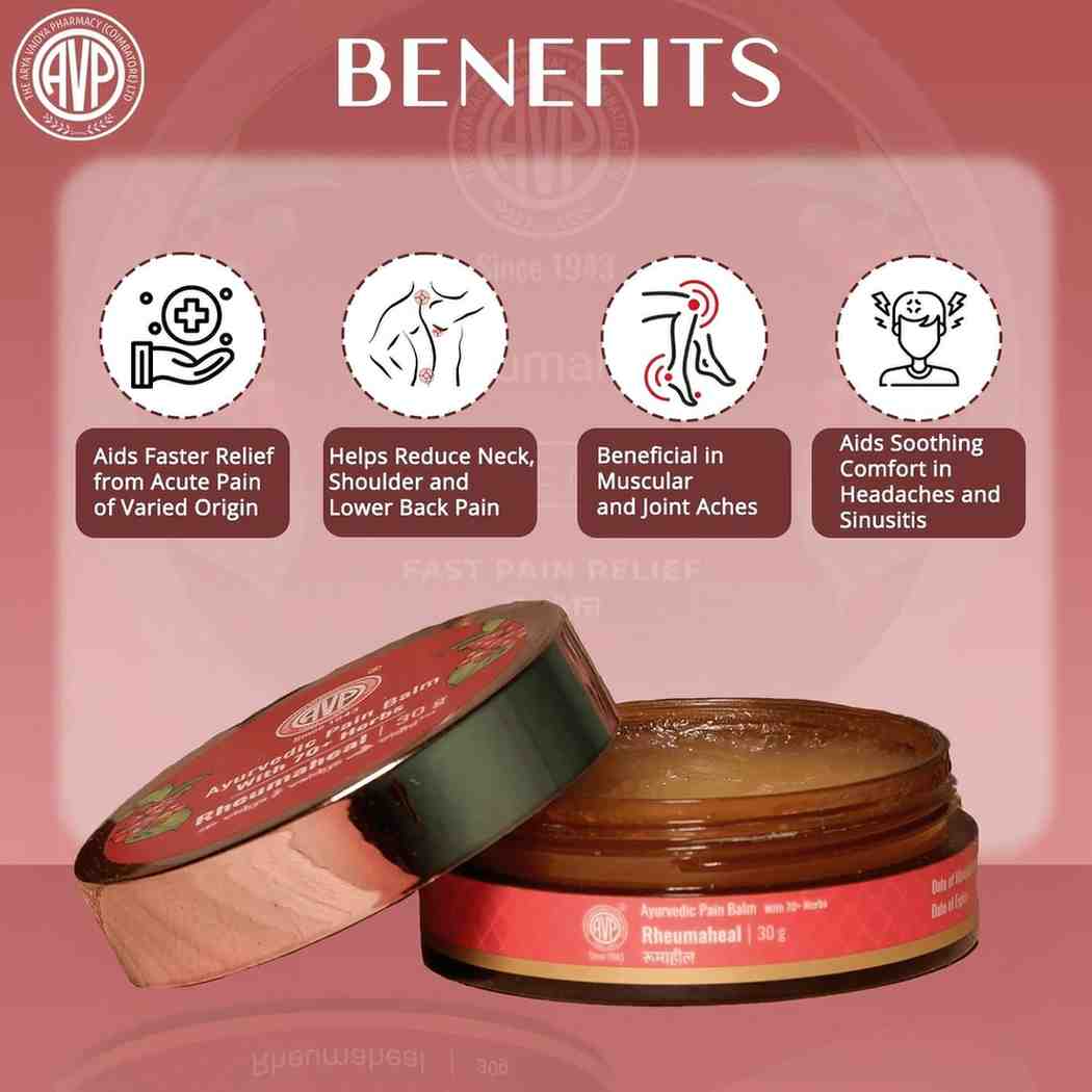 AVP Ayurvedic Rhuemaheal Fast Pain Relief Balm 30g