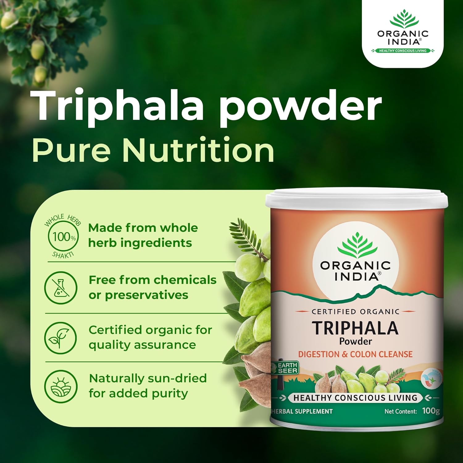 Organic India Triphala Capsule & Powder