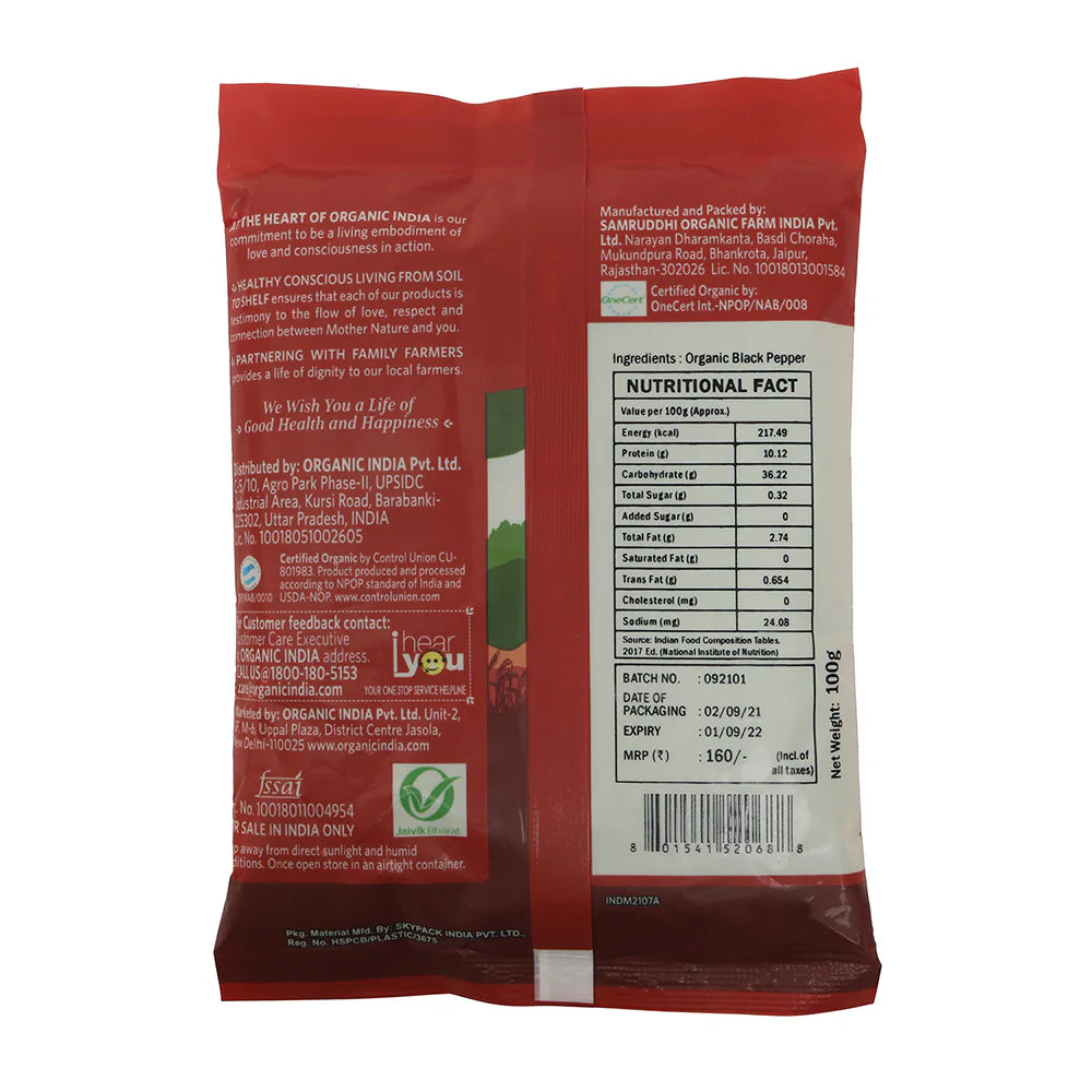 Organic India Black Pepper 100g