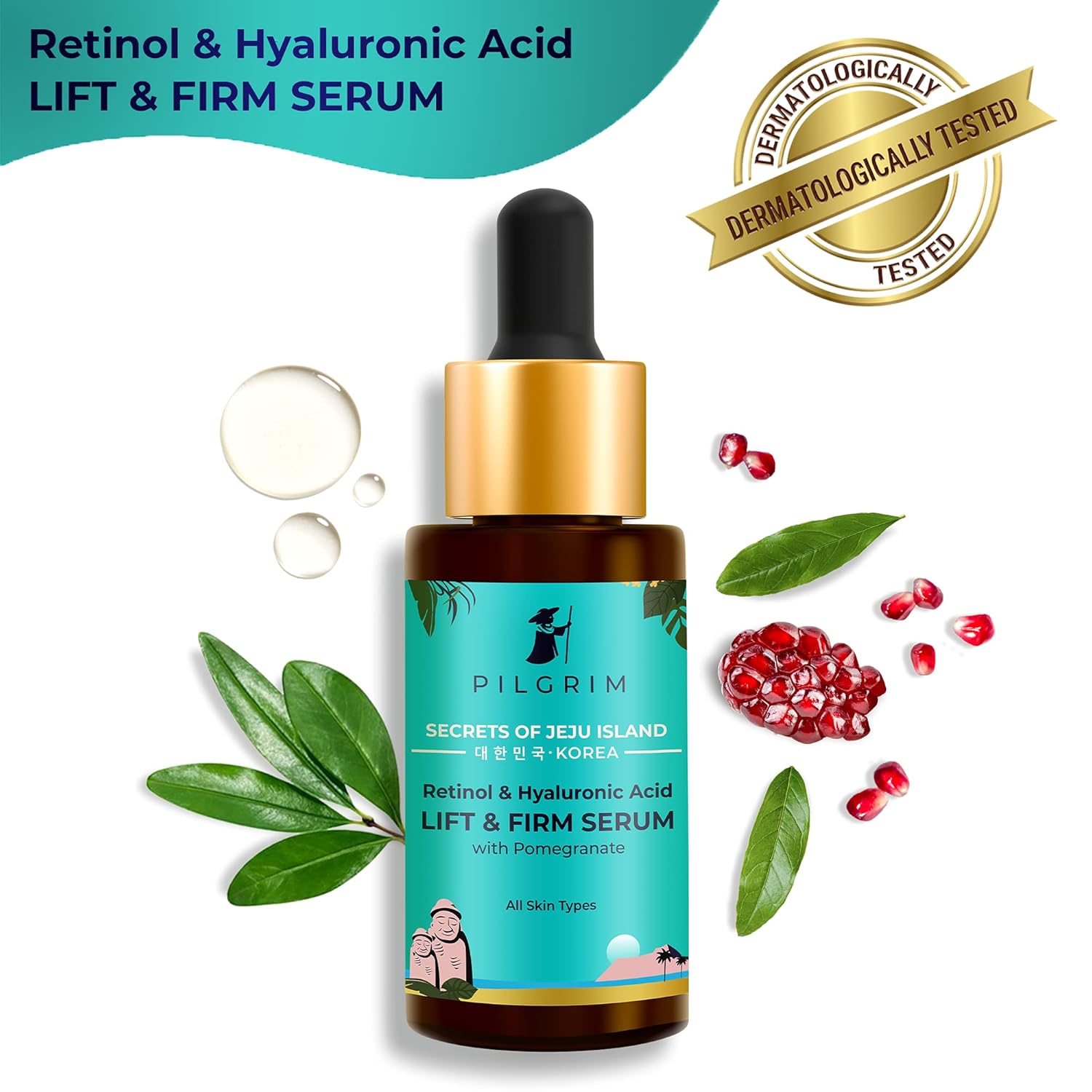 Pilgrim Retinol & Hyaluronic Acid Lift & Firm Face Serum 30ml