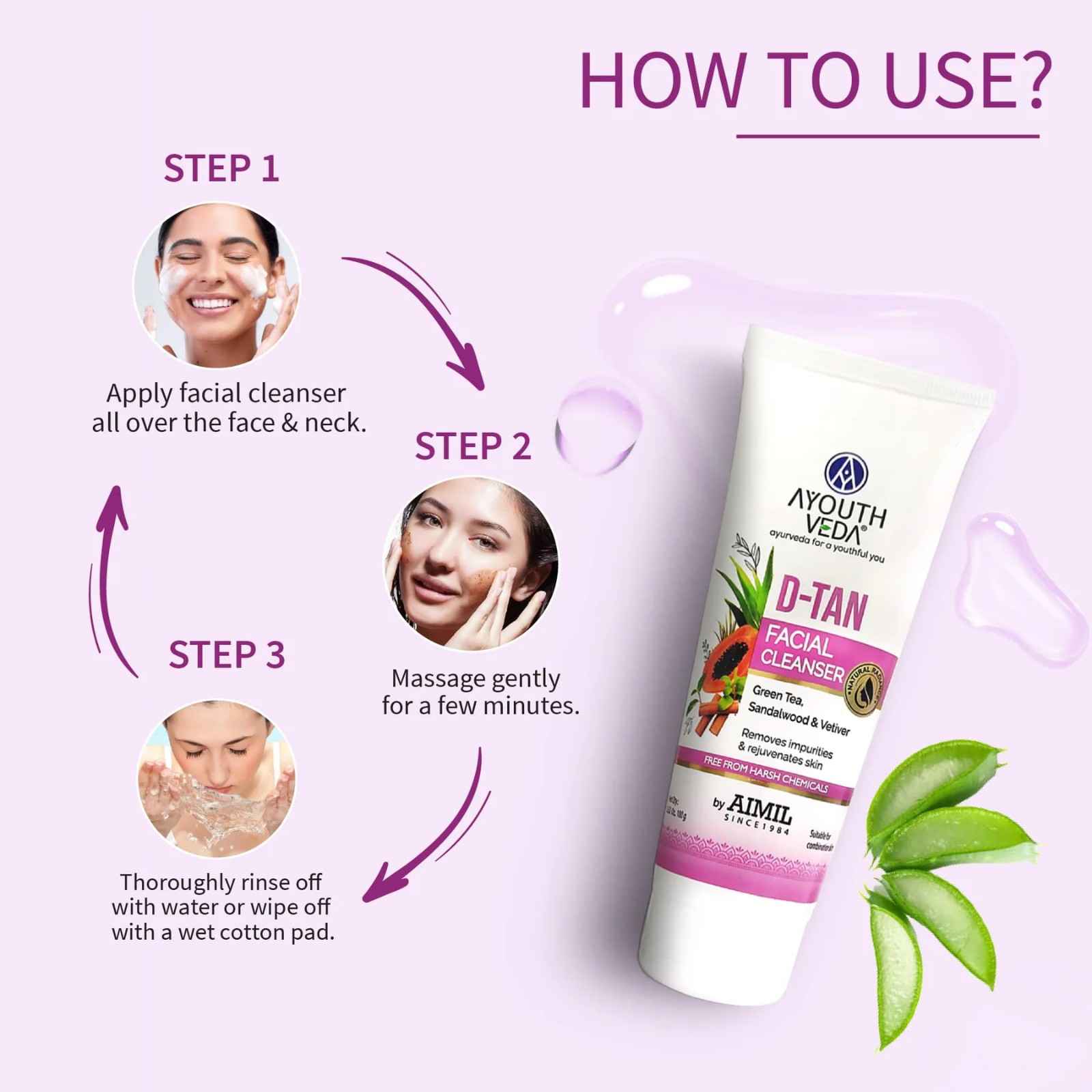 Aimil Ayouthveda Cosmetics D Tan Face Scrub 100g