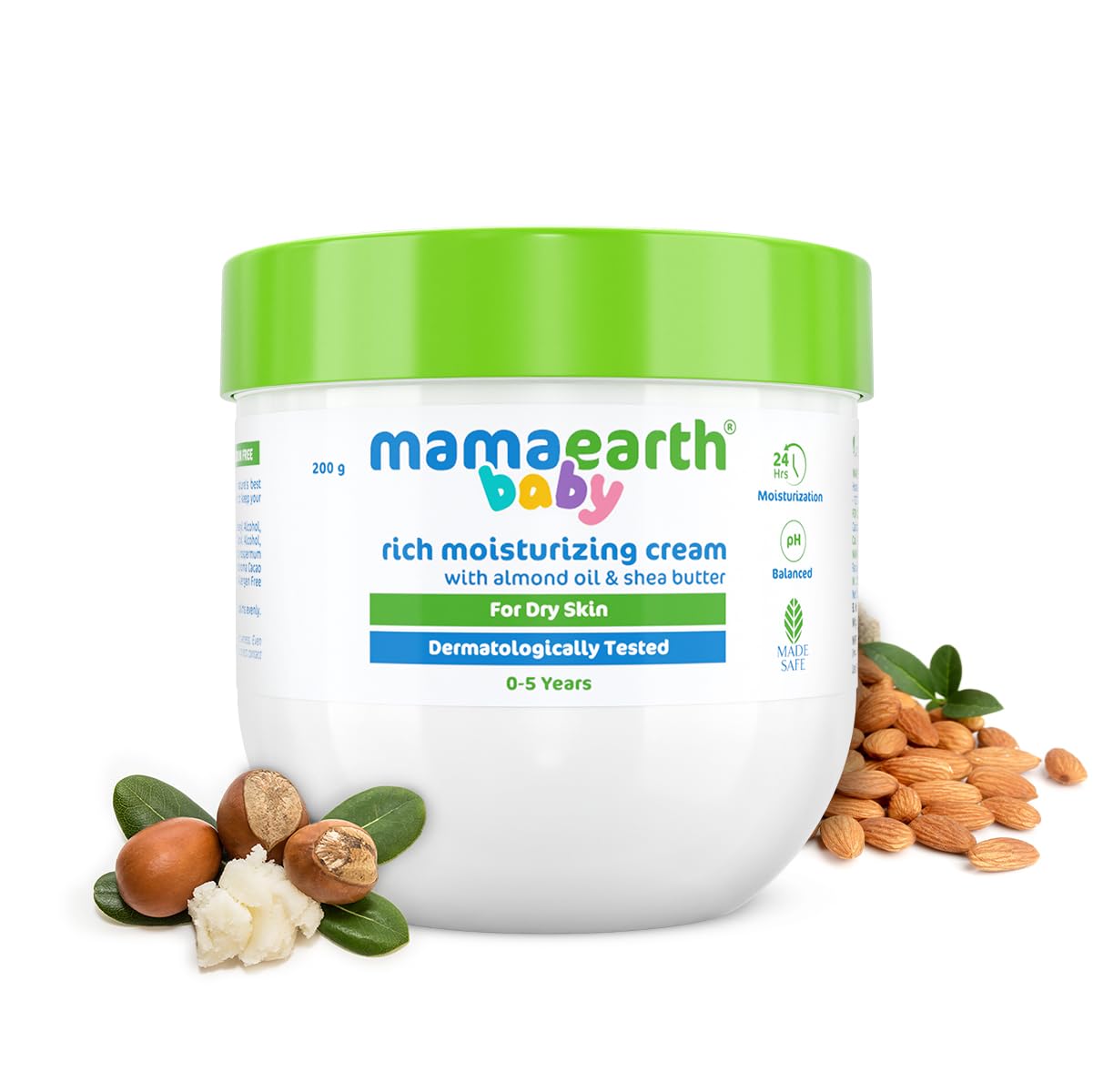 Mamaearth Rich Moisturizing Cream With Almond Oil & Shea Butter 200g