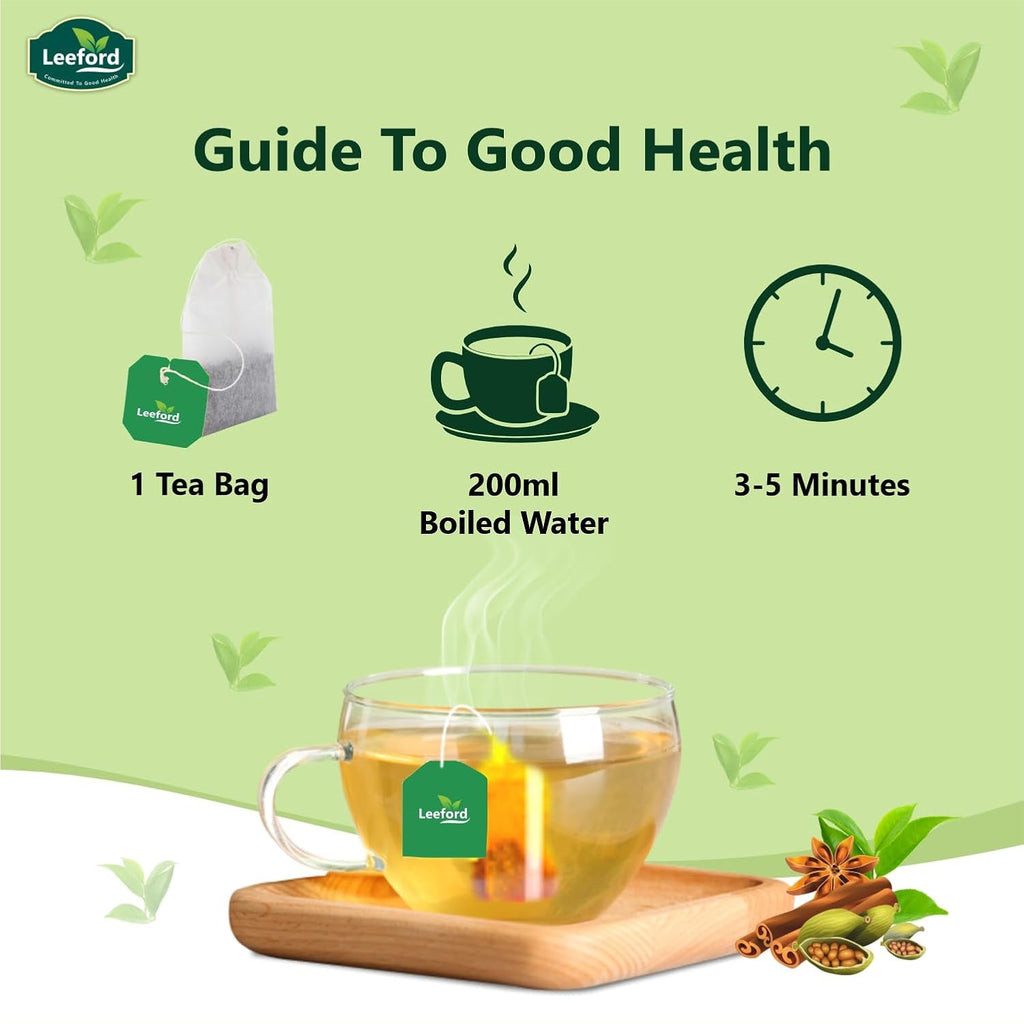 Leeford Elaichi Matcha Green Tea 25 Infusion Bags